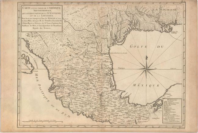 Carte d'une Partie de l'Amerique Septentrionale, qui Contient Partie de la Nle. Espagne, et de la Louisiane...