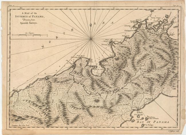 A Map of the Isthmus of Panama, Drawn from Spanish Surveys