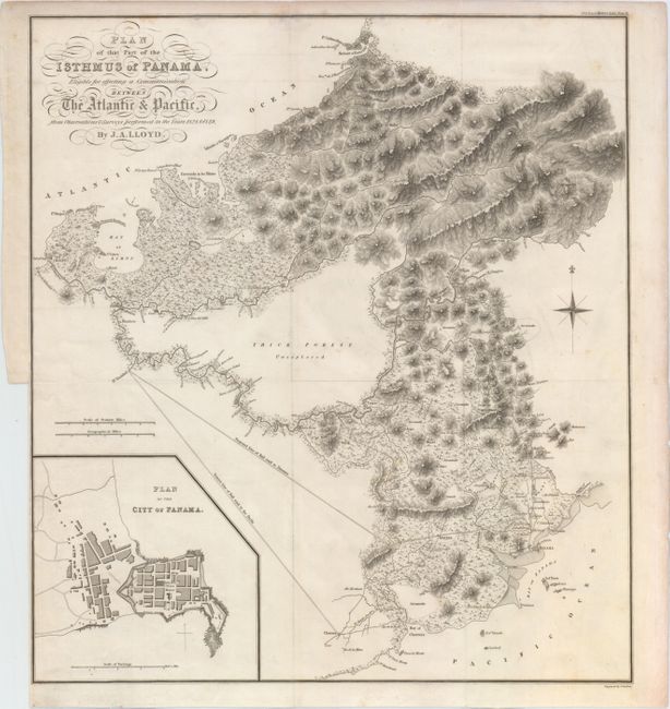 Plan of That Part of the Isthmus of Panama, Eligible for Effecting a Communication Between the Atlantic & Pacific, from Observations & Surveys Performed in the Years 1828 & 1829