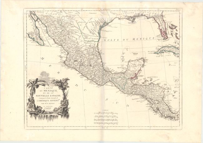 Carte du Mexique, et de la Nouvelle Espagne, Contenant la Partie Australe de l'Amerique Septentle. par Mr. d'Anville