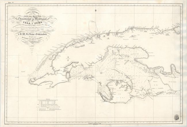 Carta Esferica de una Parte de la Costa Setentrional y Meridional de la Isla de Cuba...