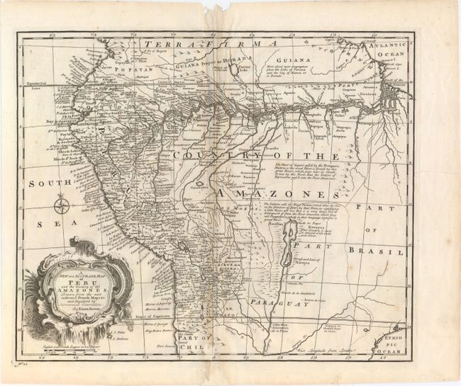 A New and Accurate Map of Peru and the Country of the Amazones. Drawn from the Most Authentick French Maps &c. and Regulated by Astronomical Observations