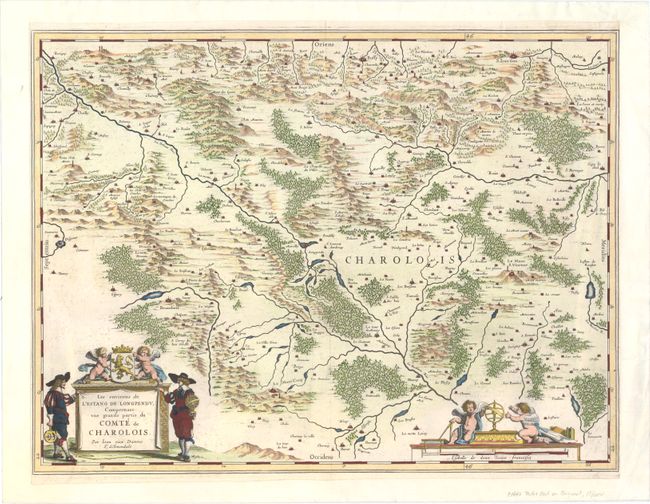 Les Environs de l'Estang de Longpendu, Comprenant une Grande Partie du Comte de Charolois. Par Iean van Damme Sr. d'Amendale