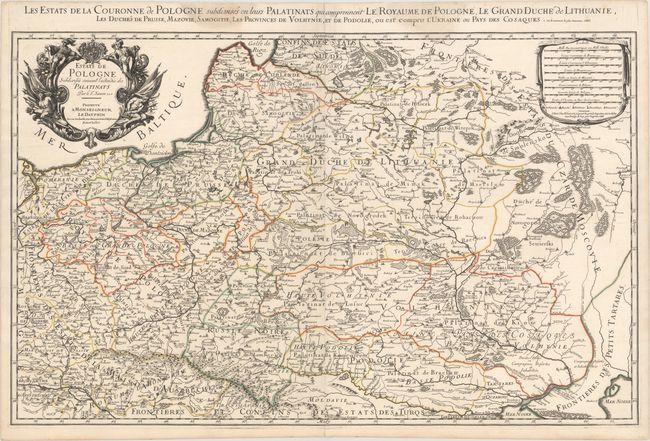 Estats de Pologne Subdivises Suivant l'Estendue des Palatinats