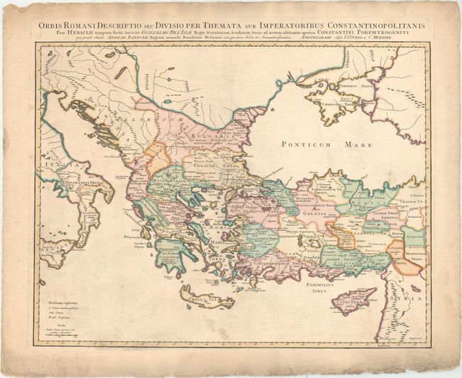 Orbis Romani Descriptio seu Divisio per Themata sub Impertoribus Constantinopolitanis Post Heraclii...