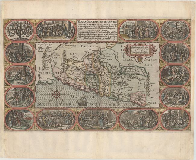Tabula Geographica in qua Regiones Cananaeae, et Locorum Situs Prout ea Tempore Christi...