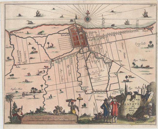 Landt Caerte van Batavia met Haer Onder Hoorende Forten