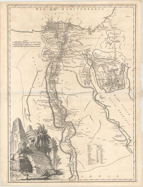 Carte de l'Egypte Ancienne et Moderne, Dressee sur Celle du R.P. Sicard et Autres, Assujetties aux Observations Astronomiques