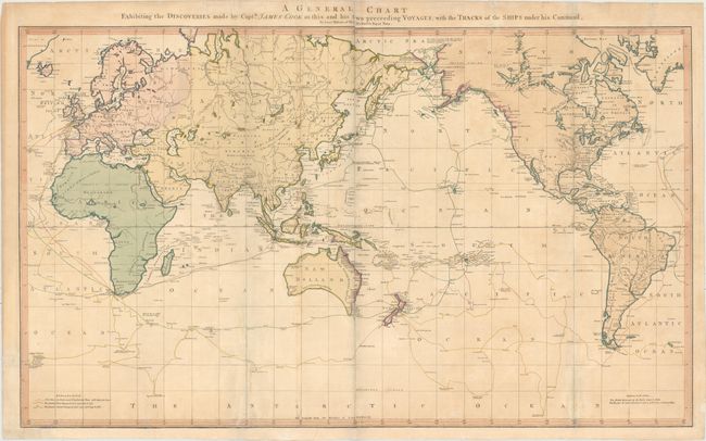 A General Chart Exhibiting the Discoveries Made by Captn. James Cook in This and His Two Preceding Voyages; with the Tracks of the Ships Under His Command, by Lieutt. Robers of His Majesty's Royal Navy