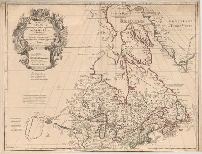 Carte du Canada qui Comprend la Partie Septentrionale des Etars Unis d'Amerique...