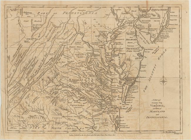 A New and Accurate Map of Virginia, and Part of Maryland and Pennsylvania