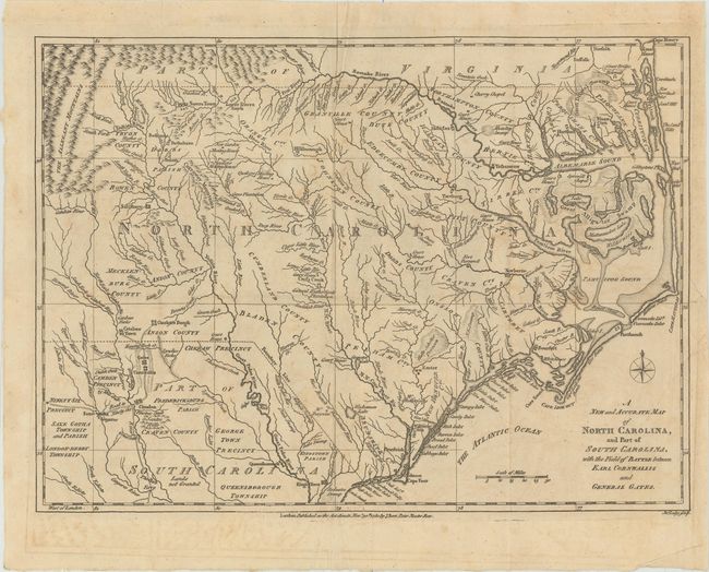 A New and Accurate Map of North Carolina, and Part of South Carolina, with the Field of Battle between Earl Cornwallis and General Gates