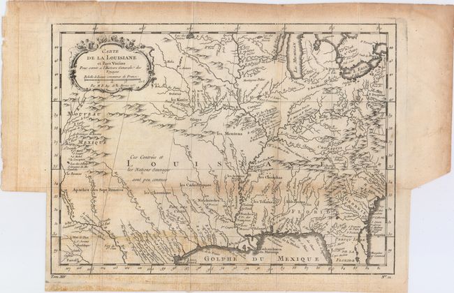 Carte de la Louisiane et Pays Voisins pour Servir a l'Histoire Generale des Voyages