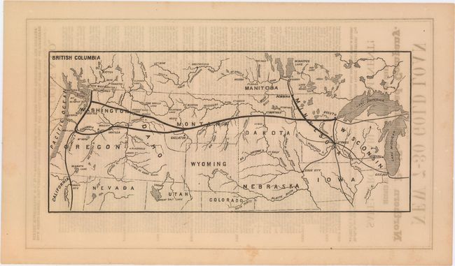 [Northern Pacific Railroad Company Map and Advertisement]