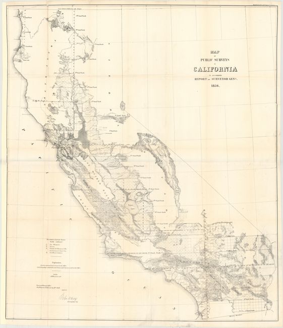 Map of Public Surveys in California to Accompany Report of Surveyor Genl.