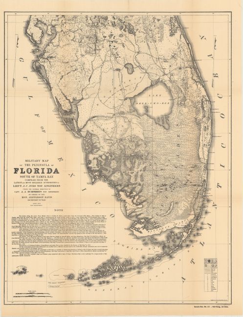 Military Map of the Peninsula of Florida South of Tampa Bay Compiled from the Latest and Most Reliable Authorities