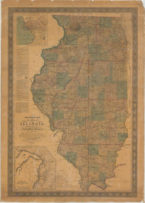 New Sectional Map of the State of Illinois. Compiled from the United States Surveys...
