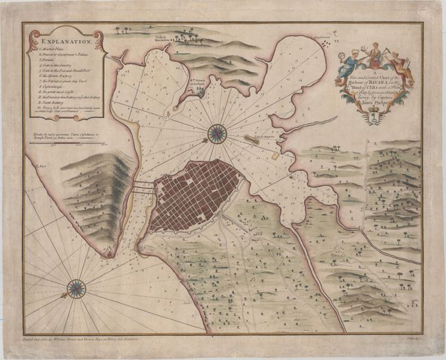 A New and Correct Chart of the Harbour of Havana on the Island of Cuba with a Plan of ye City &c. from an Actual Survey by Captain James Phelps