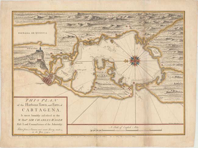This Plan of the Harbour, Town, and Forts, of Cartagena, Is Most Humbly Inscribed to the Rt. Honble. Sir Charles Wager First Lord Commissioner of the Admiralty...