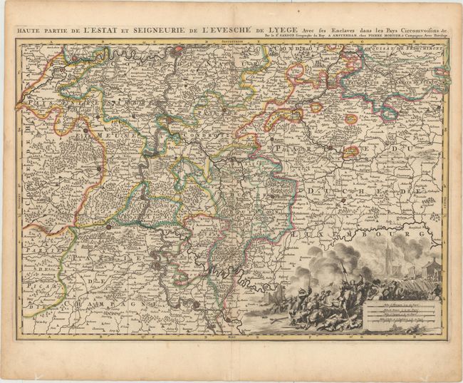 Haute Partie de l'Estat et Seigneurie de l'Evesche de Lyege avec ses Enclaves dans les Pays Circomvoisins &c.