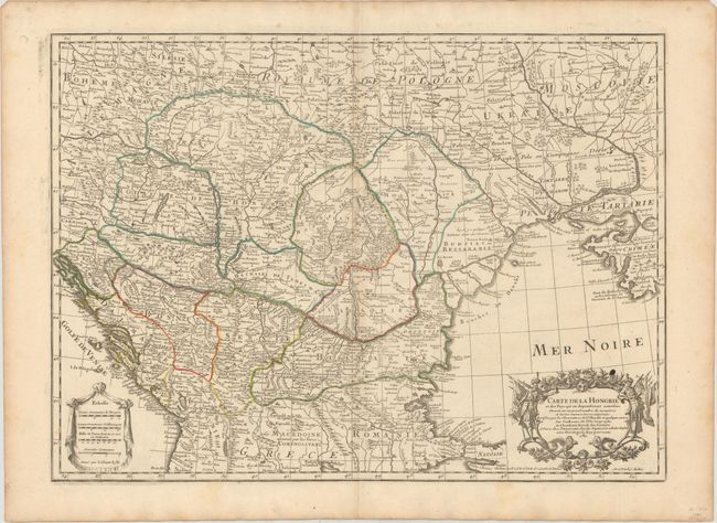 Carte de la Hongrie et des Pays qui en Dependoient Autrefois Dressee sur un Grand Nombre de Memoirea...