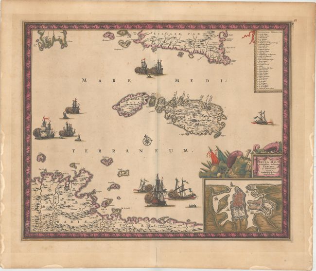 Insula Malta Accuratissime Delineata, Urbibus, et Fortalitiis