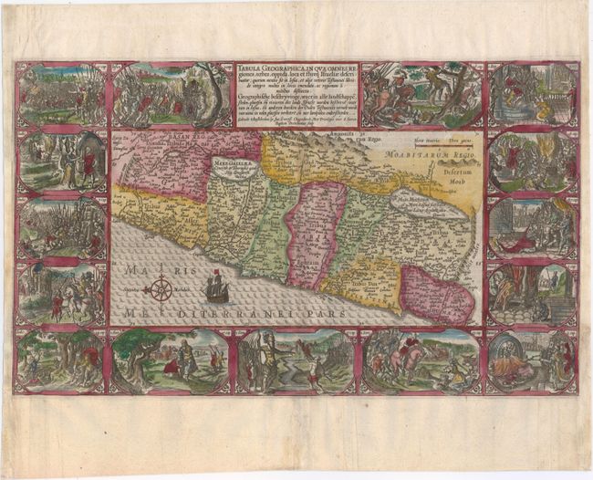 Tabula Geographica, in qua Omnes Regiones, Urbes, Oppida, Loca et Fluvii Israeliae Describuntur...