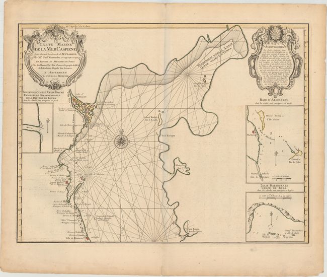 Carte Marine de la Mer Caspiene Levee Suivant les Ordres de S.M. Czariene...