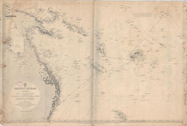 Pacific Ocean in Four Sheets - Comprised Between the Parallels of 37 North, and 37 South and Extending from the Philippine and Celebes Is., New Guinea and Australia ... (South West Sheet)