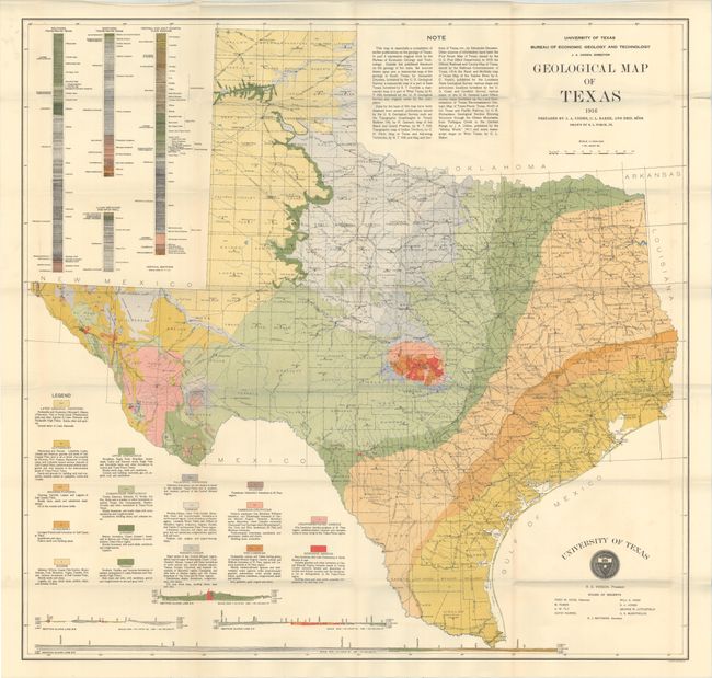 Geological Map of Texas [in report] Review of the Geology of Texas