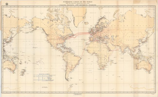 Submarine Cables of the World with the Principal Connecting Land Lines Coaling, Docking, and Repairing Stations
