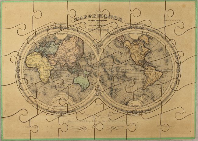 [Set of 8 Puzzle Maps - World and Continents]
