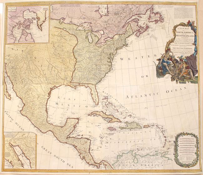A New Map of North America; with the West India Islands. Divided According to the Preliminary Articles of Peace, Signed at Versailles, 20, Jan. 1783