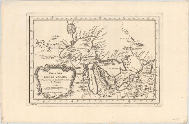 Carte des Lacs du Canada pour Servir a l'Histoire Generale des Voyages