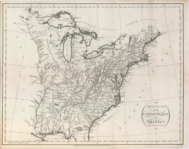 An Accurate Map of the United States of America, According to the Treaty of Peace of 1783