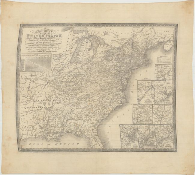 Mitchell's Map of the United States; Showing the Principal Travelling, Turnpike and Common Roads; on Which Are Given the Distances in Miles from One Place to Another