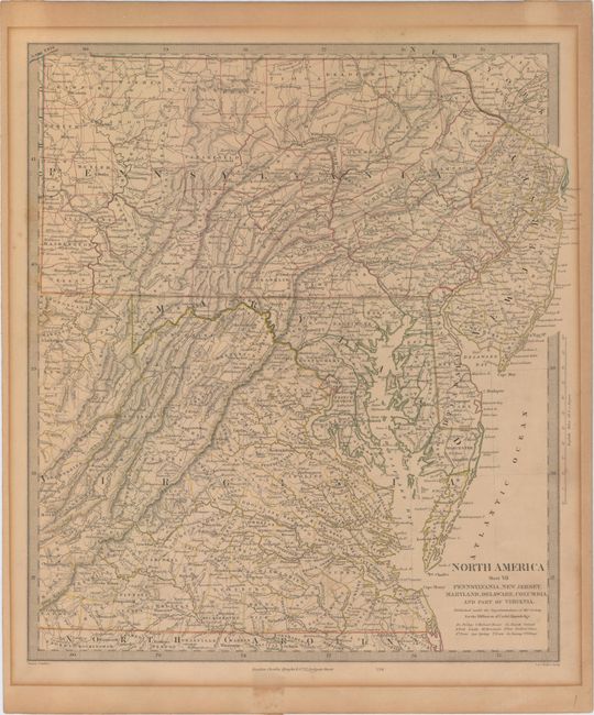 North America Sheet VII Pennsylvania, New Jersey, Maryland, Delaware, Columbia and Part of Virginia