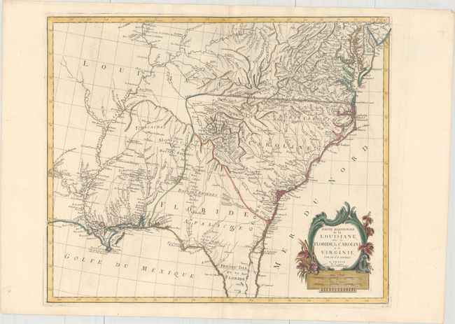 Partie Meridionale de la Louisiane, avec la Floride, la Caroline et la Virginie, par le Sr. d Anville