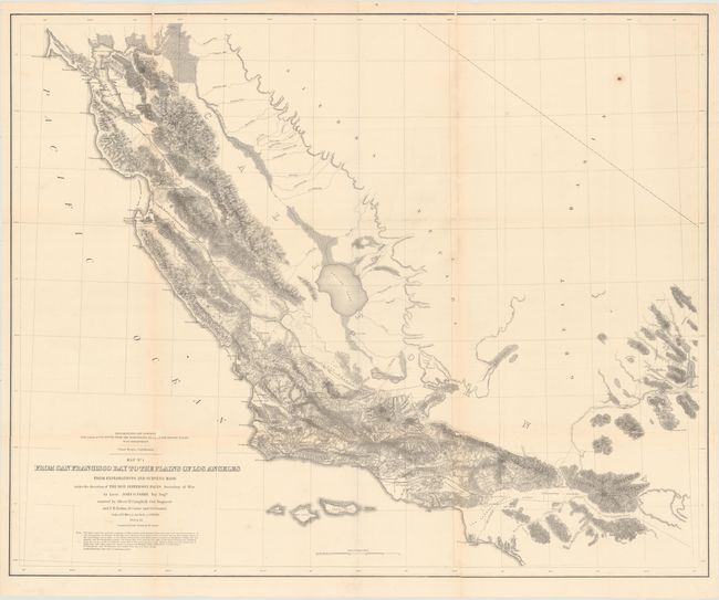 Map No. 1 From San Francisco Bay to the Plains of Los Angeles from Explorations and Surveys Made Under the Direction of Hon Jefferson Davis...