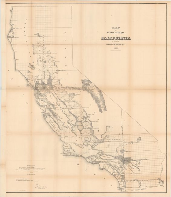 Map of Public Surveys in California to Accompany Report of Surveyor Genl.