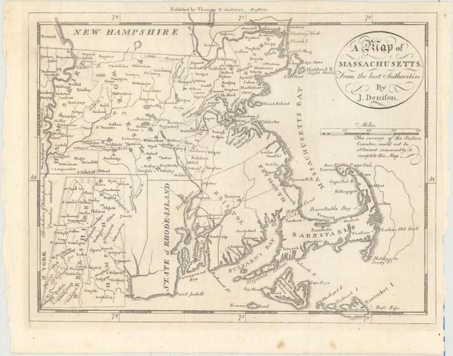 A Map of Massachusetts, from the Best Authorities