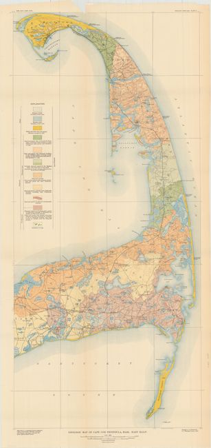 Geologic Map of Cape Cod Peninsula, Mass. (East Half)