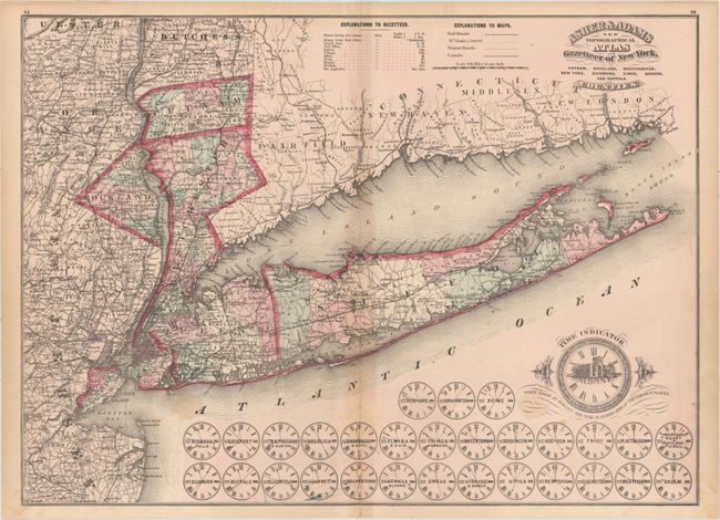 Asher & Adams New Topographical Atlas and Gazetteer of New York. Putnam, Rockland, Westchester, New York, Richmond, Kings, Queens, and Suffolk Counties