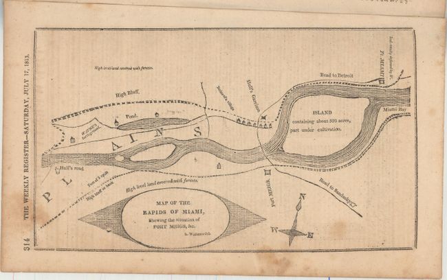 Map of the Rapids of Miami, Shewing the Situation of Fort Meigs, &c.