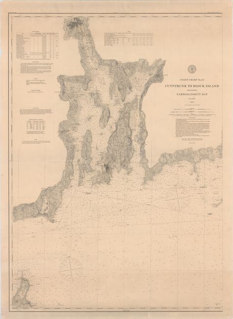 Coast Chart No. 13 Cuttyhunk to Block Island Including Narragansett Bay