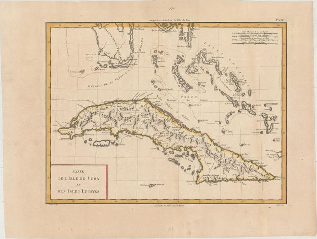 Carte de l'Isle de Cuba et des Isles Lucayes