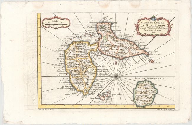 Carte de l'Isle de la Guadeloupe, pour Servir a l'Histoire Generale des Voyages
