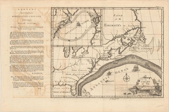 A Chart of the Gulf Stream [with] Remarks Upon the Navigation from Newfoundland to New York, in Order to Avoid the Gulf Stream