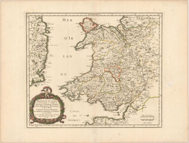 Principaute de Galles: ou sont les Comtes, ou Shiries de Anglesey I. Carnarvan, Denbigh, Flint, Merioneth, et Montgomery en Nort-Walles...