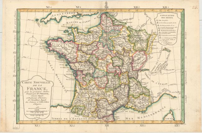 Carte Nouvelle de la France, pour les Premieres Etudes: Dirigee par Mr. Philippe...